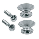 Boston Strap Buttons with Screws - Chrome - 2 Pack