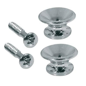 Boston Strap Buttons with Screws - Chrome - 2 Pack