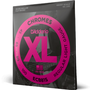 D'Addario ECB81s Chromes Bass Strings Light Short Scale - 45-100