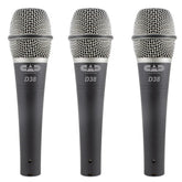 CAD Audio Live D38 Supercardioid Dynamic Vocal Microphone - 3 Pack