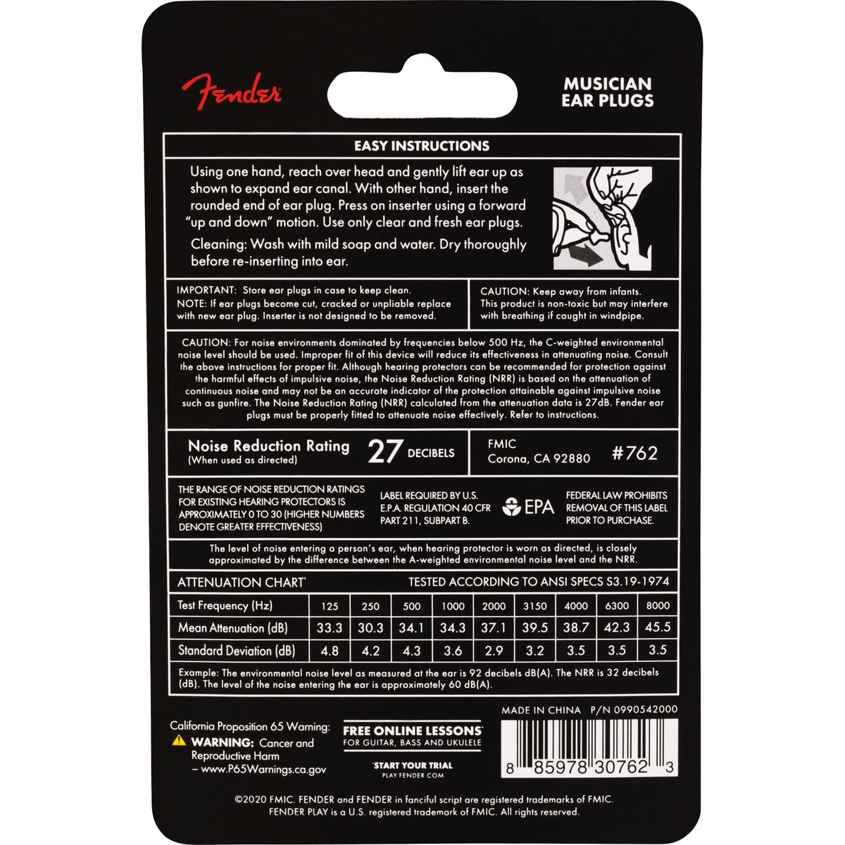 Fender Musician Series Ear Plugs (0990542000)