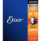 Elixir 12077 Nanoweb Coated Electric Guitar Strings - Light / Heavy - 10-52