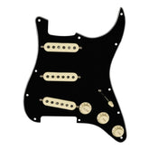 Fender Loaded Pre-Wired Strat Pickguard - Tex-Mex SSS - Black - 11 Hole