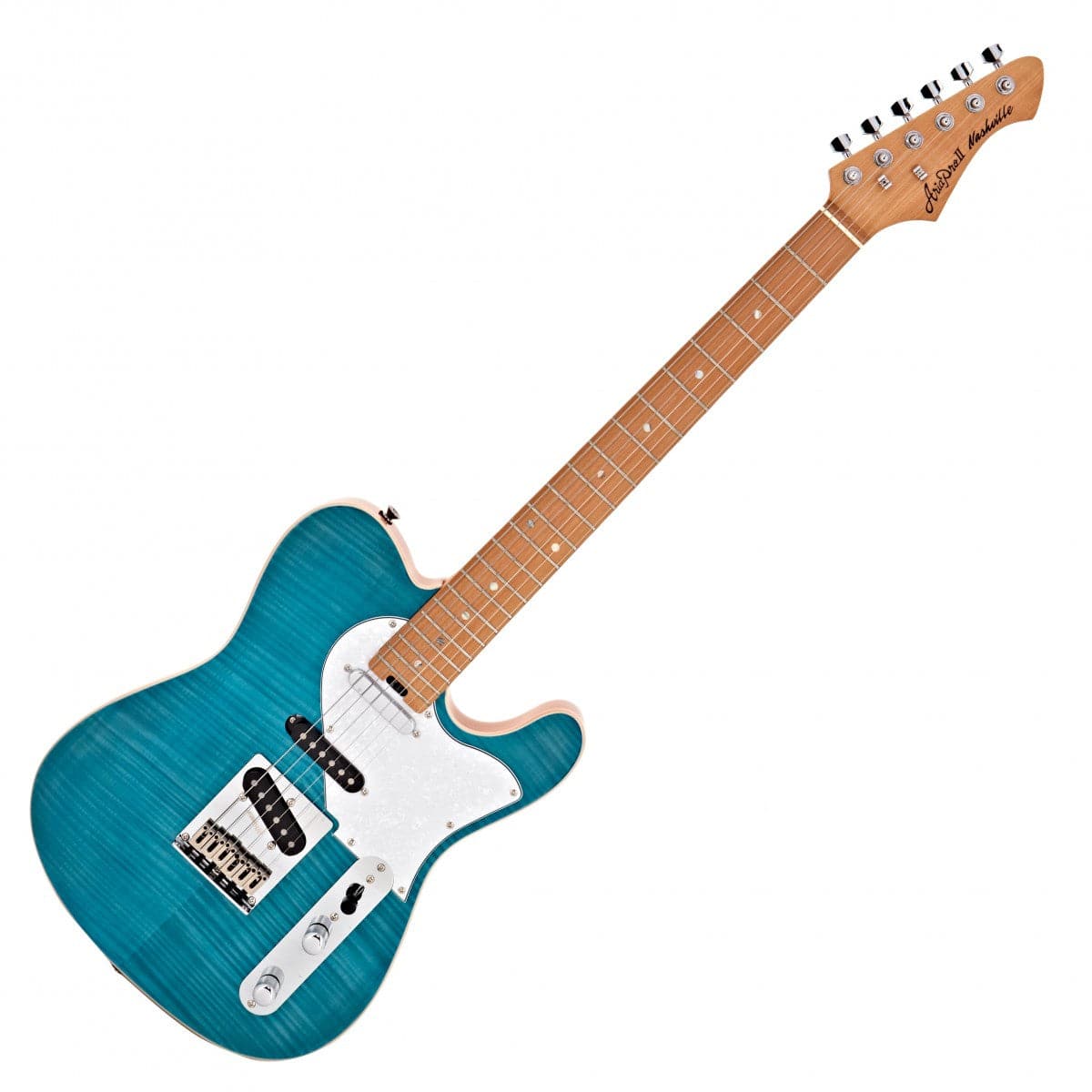 Aria 615 MK2 Nashville Electric Guitar - Turquoise Blue
