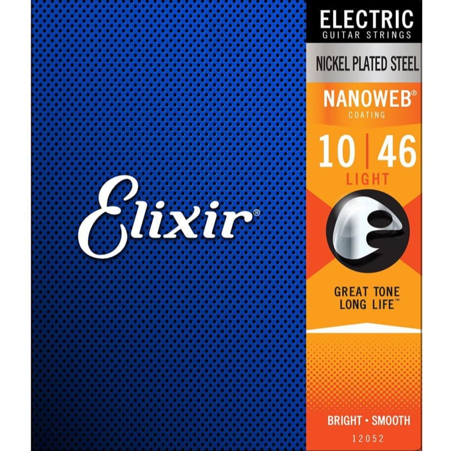 Elixir 12052 Nanoweb Coated Electric Guitar Strings Light 10-46