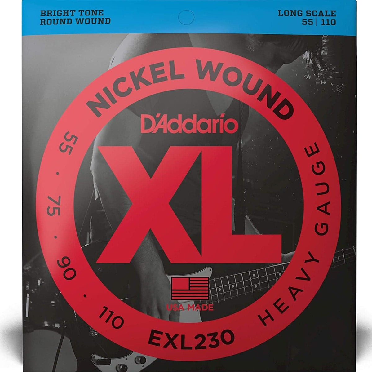 D'Addario EXL230 Nickel Wound Bass Guitar Strings - Heavy - 55-110 - Long Scale
