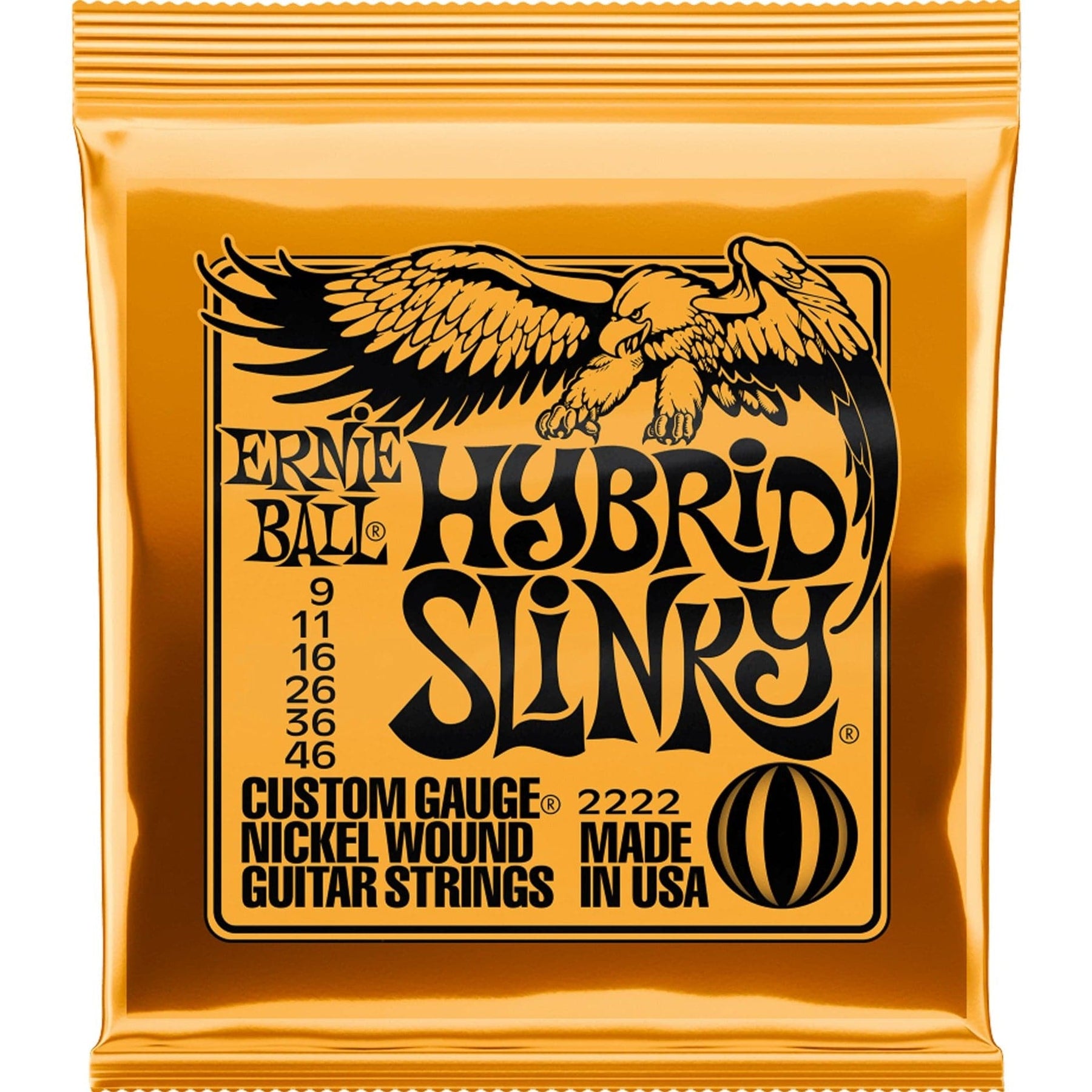 Ernie Ball 2222 Hybrid Slinky Electric Guitar Strings - 9-46