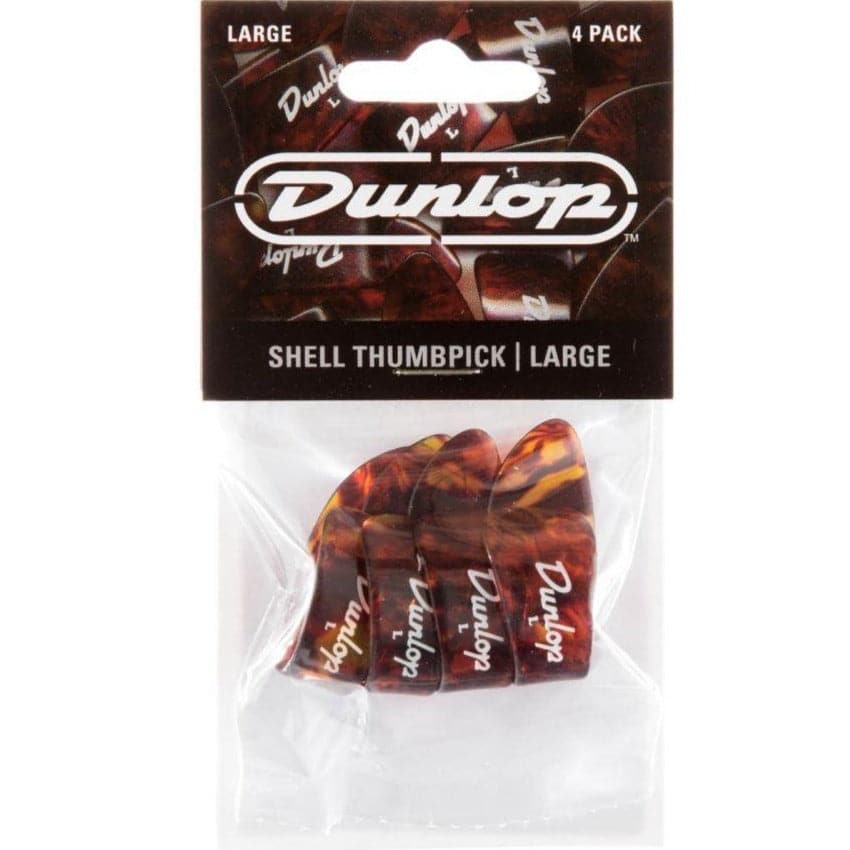 Jim Dunlop Shell Thumbpick Players Pack - 4 Pack - Large