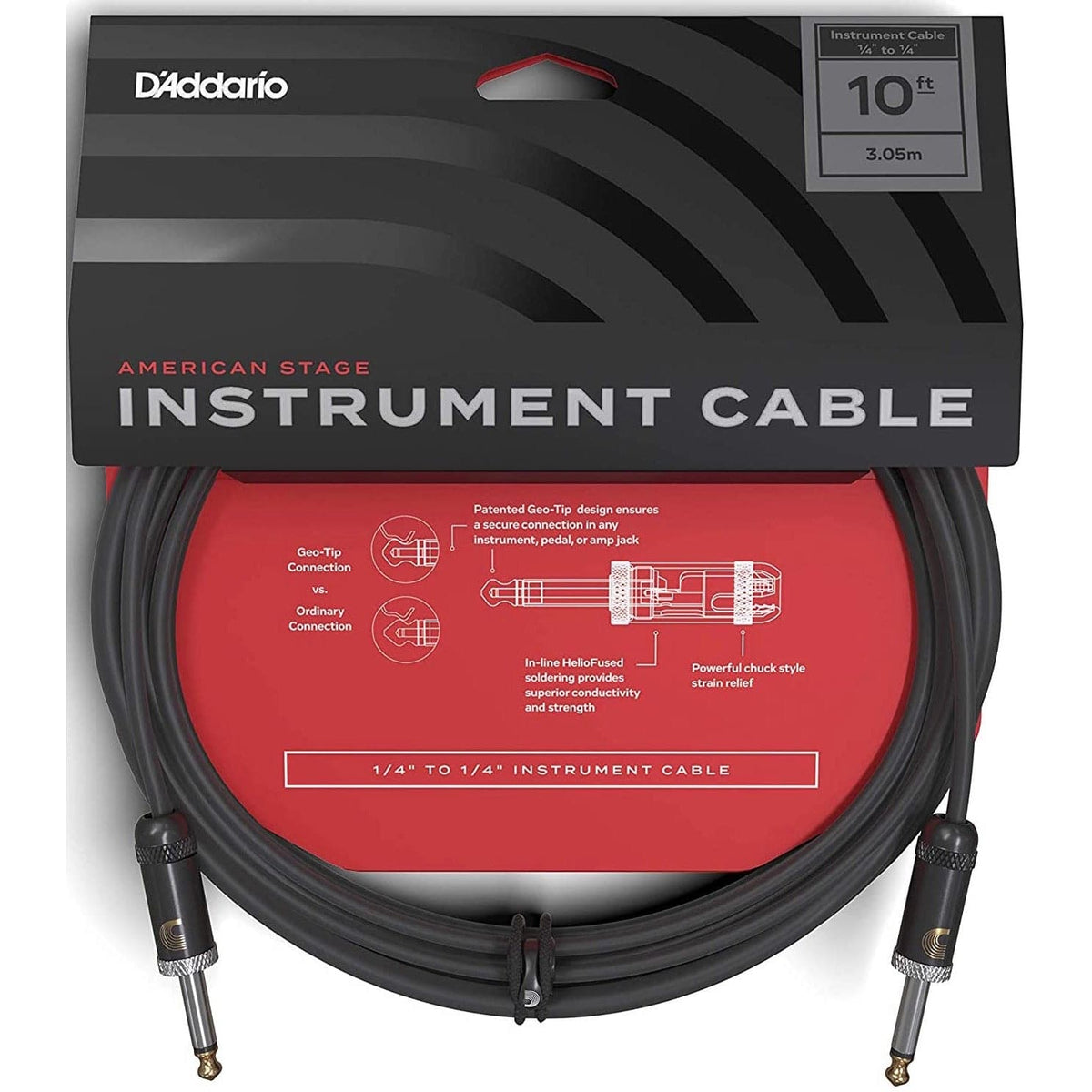 D'Addario American Stage Instrument Cable - 10ft