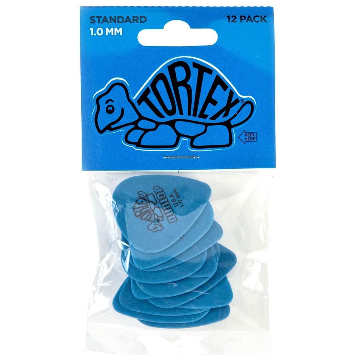 Jim Dunlop Tortex Standard Plectrum Players Pack - 12 Pack - 1.0mm Blue