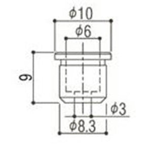 Gotoh Master Relic Collection String Ferrules for Telecaster 6 Pack - Aged Nickel