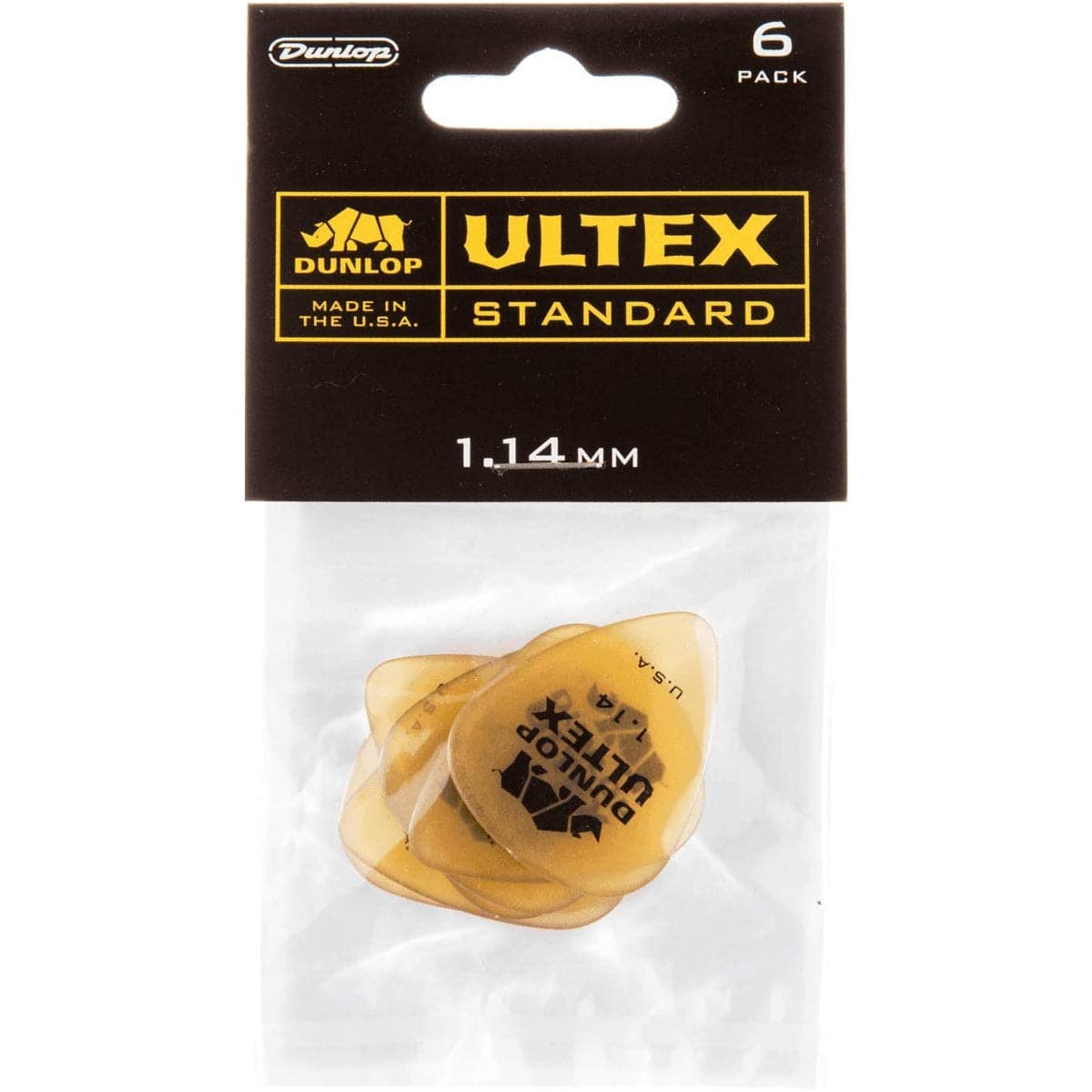 Jim Dunlop Ultex Standard Plectrum Players Pack - 6 Pack - 1.14mm