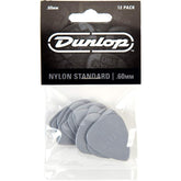 Jim Dunlop Nylon Standard Plectrum Players Pack - 12 Pack - .60 Light Grey