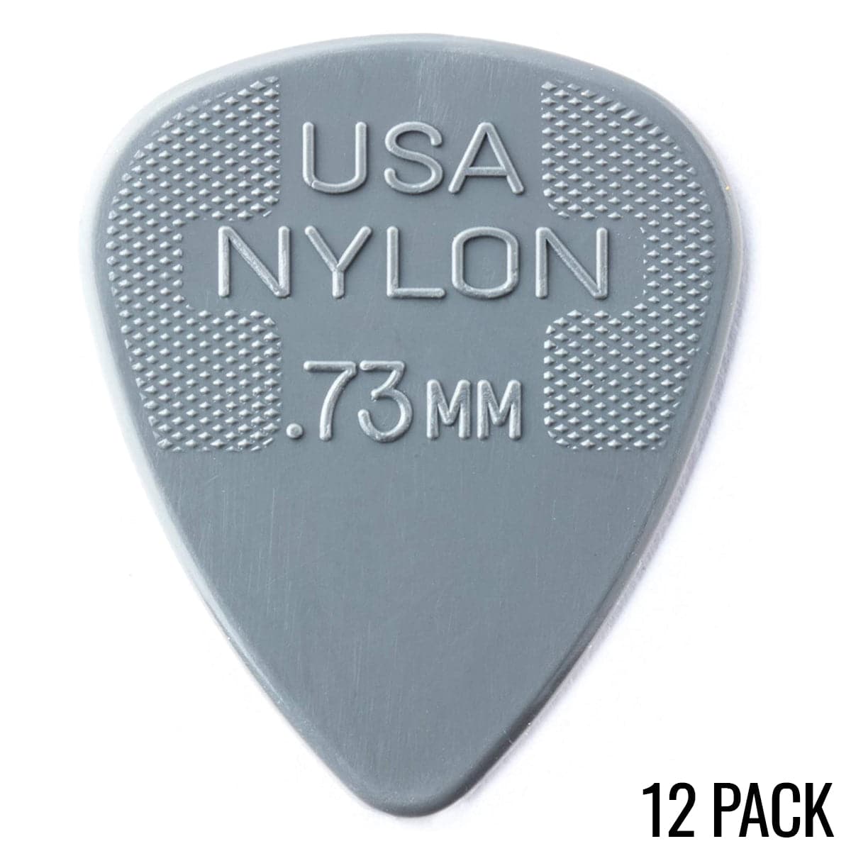 Jim Dunlop Nylon Standard Plectrum Players Pack - 12 Pack - .73 Grey