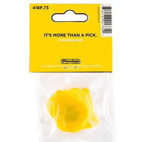 Jim Dunlop Tortex Standard Plectrum Players Pack - 12 Pack - .73 Yellow