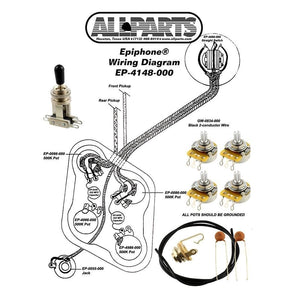 All Parts EP-4148-000 Wiring Kit for Les Paul - Made in USA