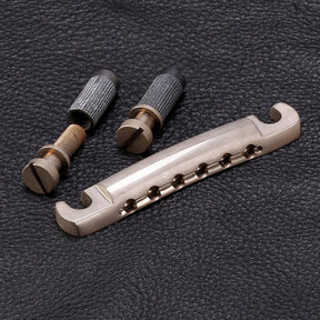 Gotoh GE101A-AN Aluminium Stopbar Tailpiece Bridge for Gibson Les Paul - Aged Nickel