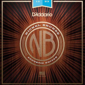 D'Addario NB1253 Nickel Bronze Acoustic Guitar Strings - Light - 12-53