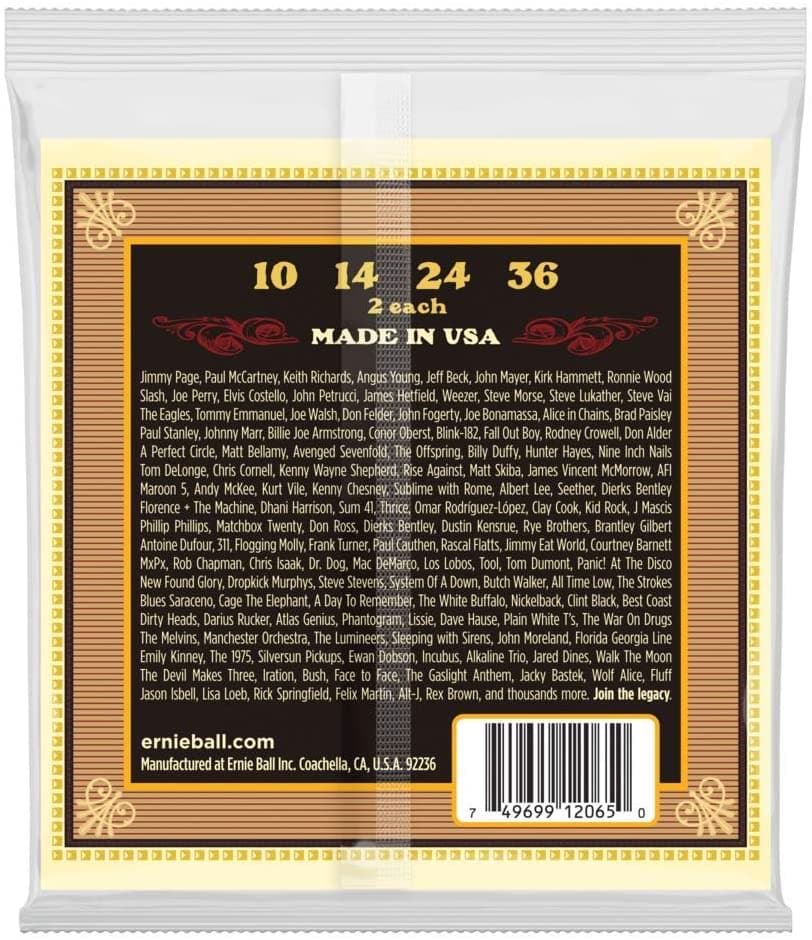 Ernie Ball 2065 Earthwood 80/20 Bronze Mandolin Strings - Medium 10-36