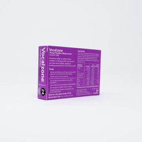 Vocalzone Throat Pastilles for Clear Vocals - Blackcurrant