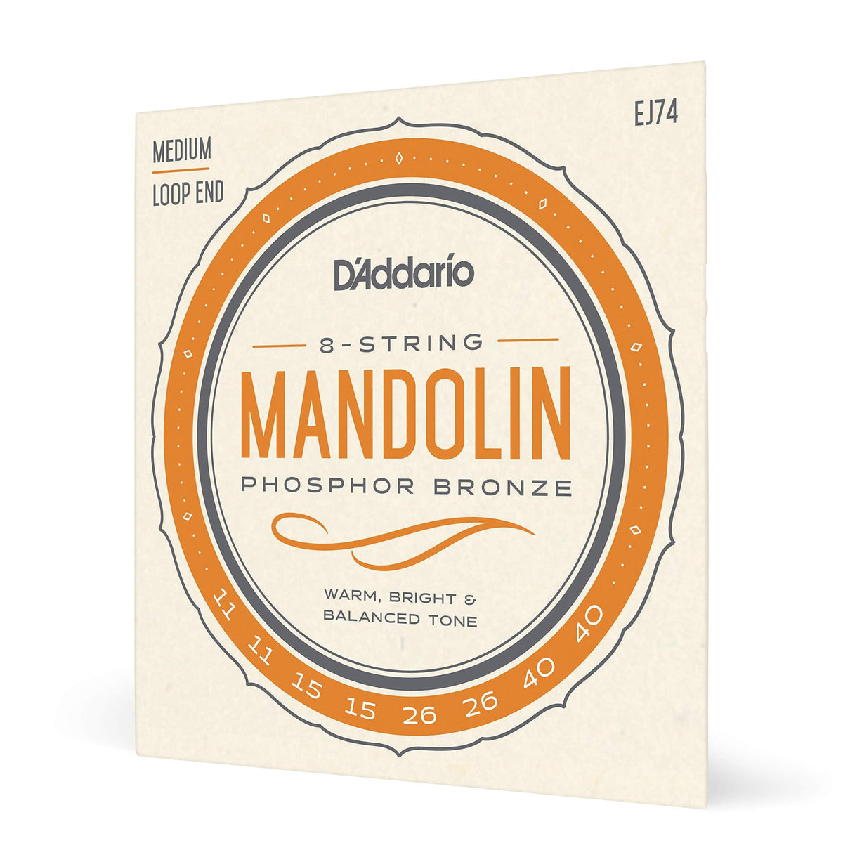 D'Addario EJ74 Phosphor Bronze Mandolin Strings - Medium 11-40