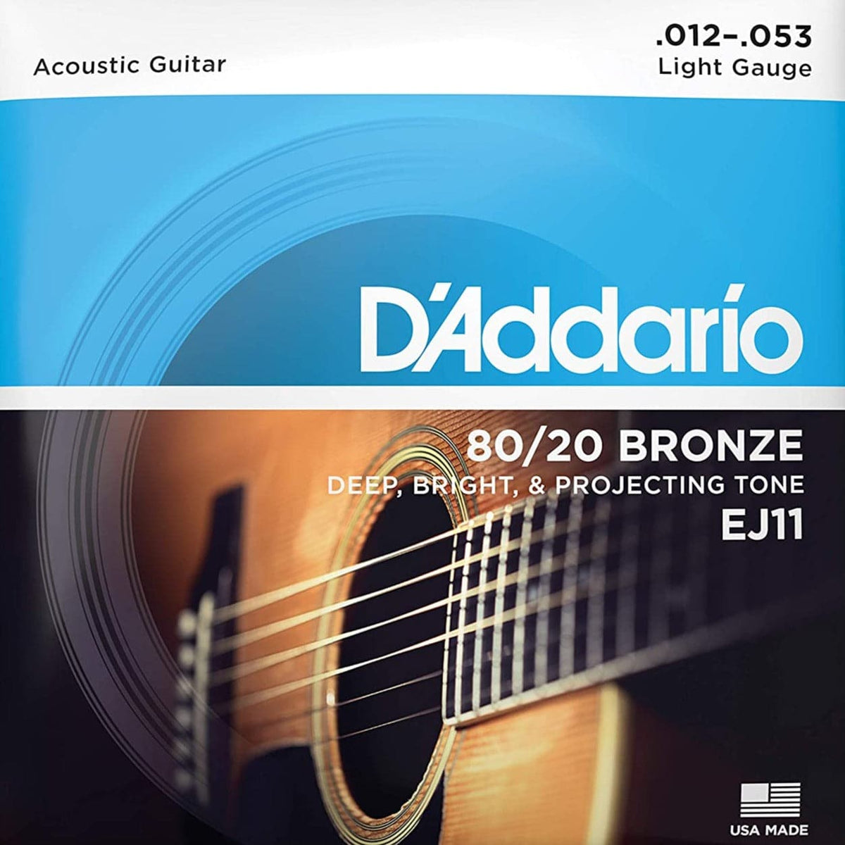 D'addario EJ11 80/20 Bronze Acoustic Guitar Strings