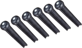 Graph Tech PP-2142-00 Tusq Traditional Bridge Pins - Black with Mother of Pearl Dots