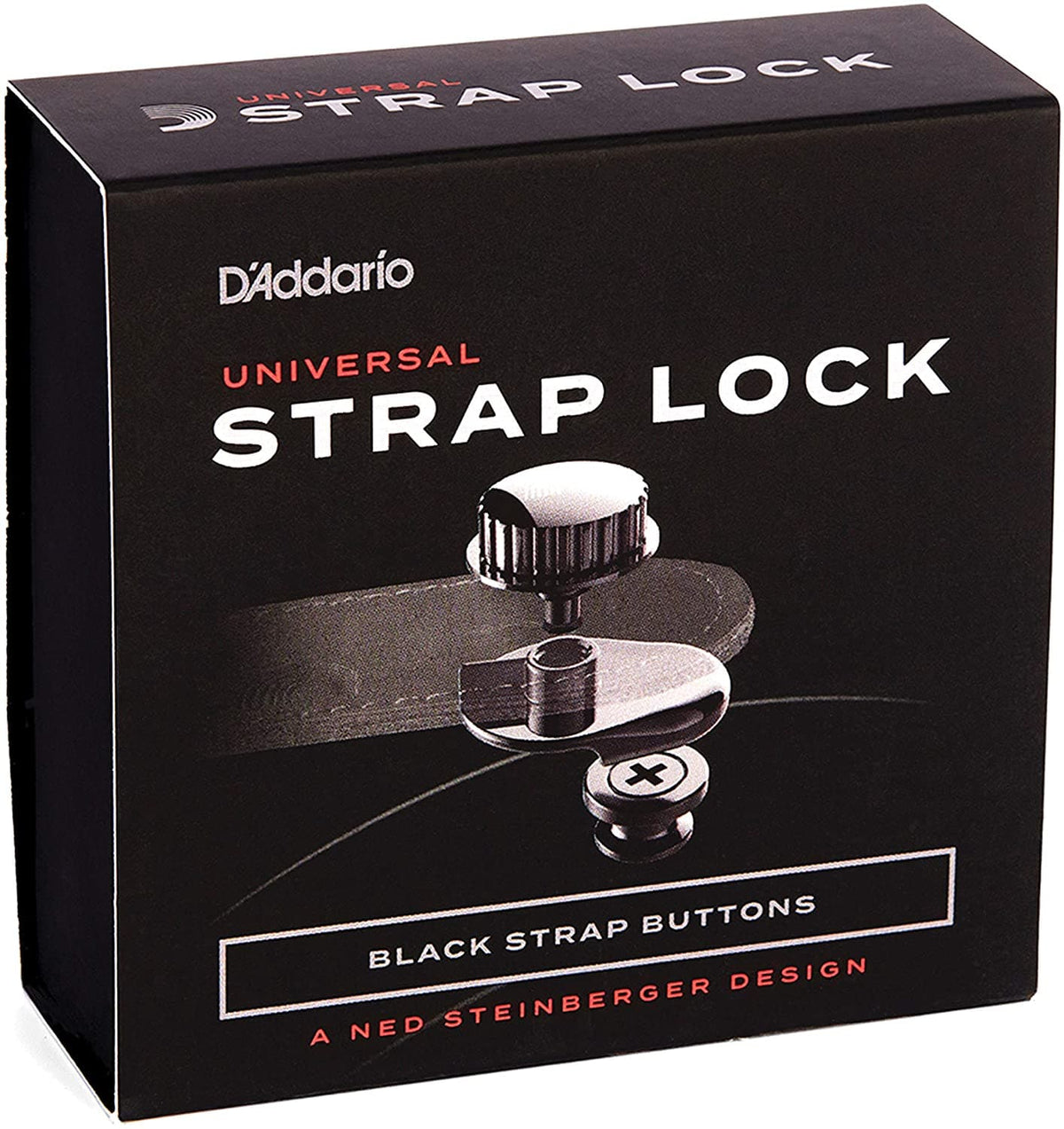 D'Addario SLS-01 Universal Strap Lock System - Black Strap Button