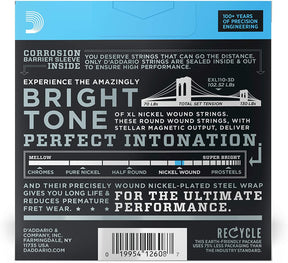 D'Addario EXL110-3D XL Electric Guitar Strings - Regular Light - 10-46 - 3 Pack