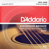 D'Addario EJ17 Phosphor Bronze Acoustic Guitar Strings Medium 13-56
