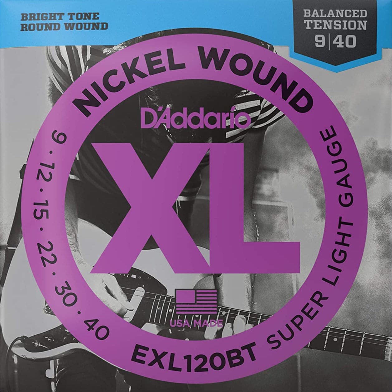 D'Addario EXL120BT Balanced Tension Electric Guitar Strings Super Light - 9-40