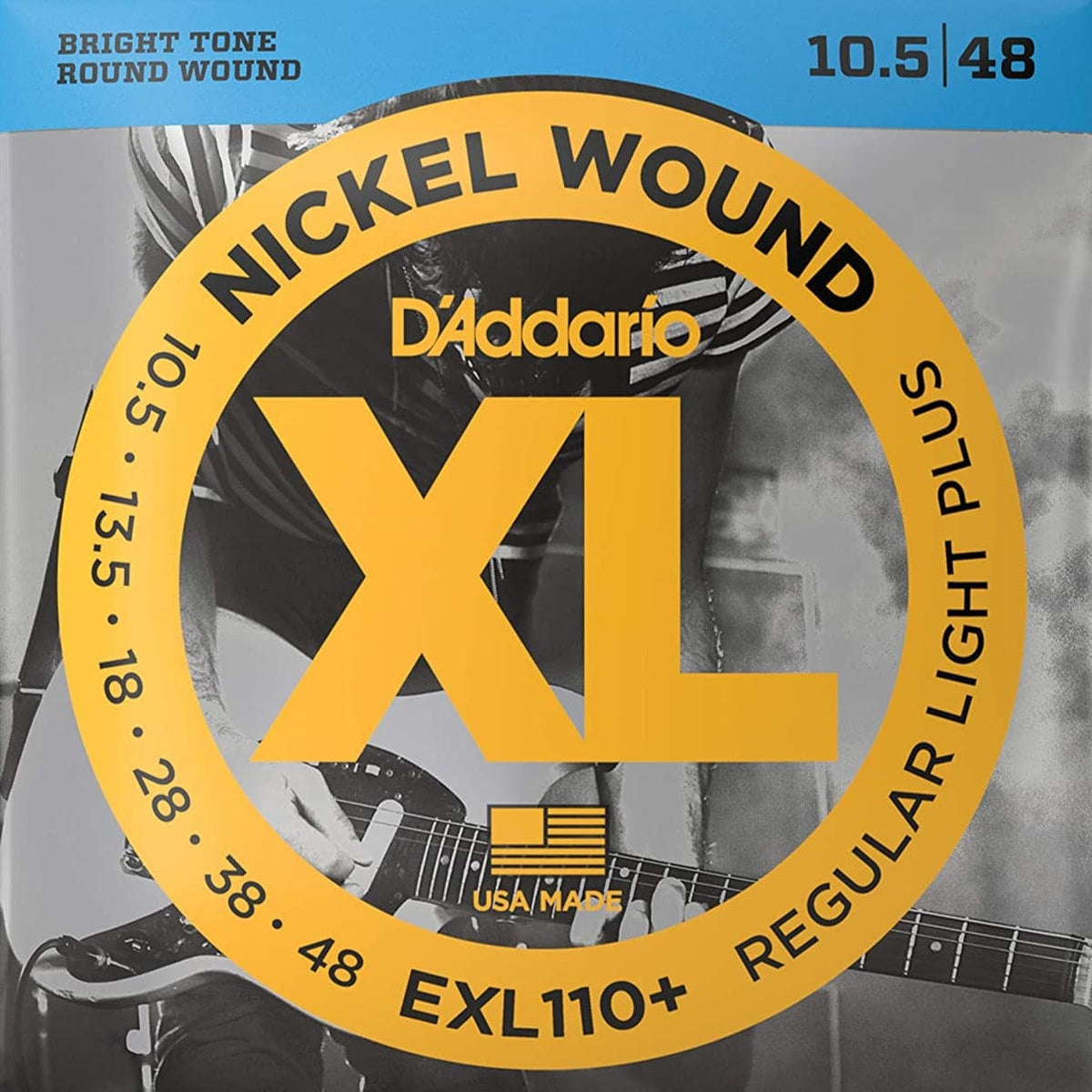 D'Addario EXL110+ XL Electric Guitar Strings - Regular Light Plus - 10.5-48