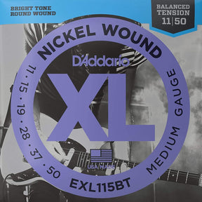 D'Addario EXL115BT XL Balanced Tension Electric Guitar Strings Medium - 11-50