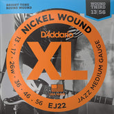 D'Addario EJ22 Nickel Wound, Jazz Medium Guitar Strings, 13-56