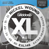 D'Addario EXL148 XL Electric Guitar Strings - Extra Heavy (For Drop C) - 12-60
