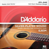 D'Addario EJ83M Gypsy Jazz Ball End Medium 11-45