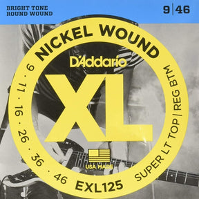 D'Addario EXL125 XL Electric Guitar Strings - Super Light Top / Regular Bottom - 9-46