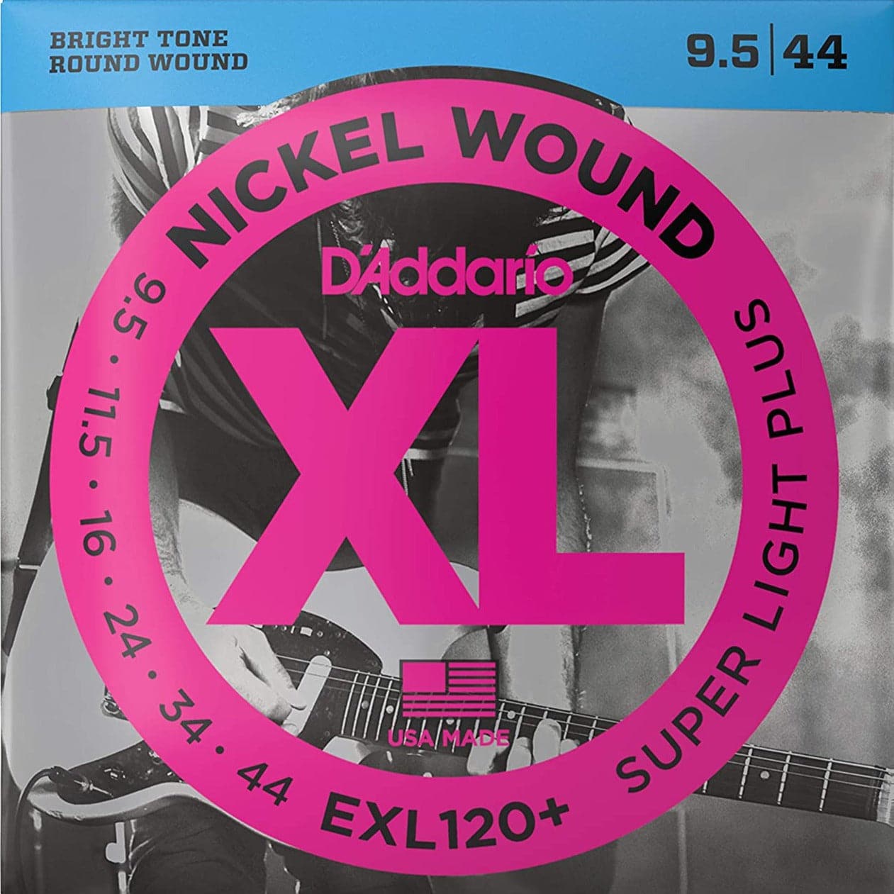 D'Addario EXL120+ XL Electric Guitar Strings - Super Light Plus - 9.5-44