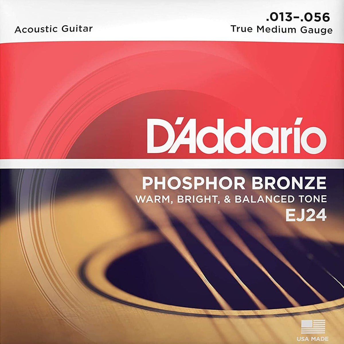 D'Addario EJ24 Phosphor Bronze Acoustic Guitar Strings Medium 13-56 | DADGAD tuning