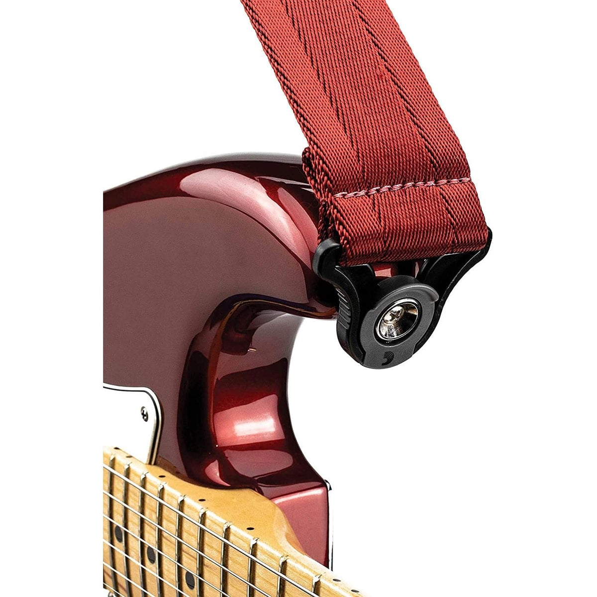 D'Addario Auto lock Guitar Strap - Blood Red