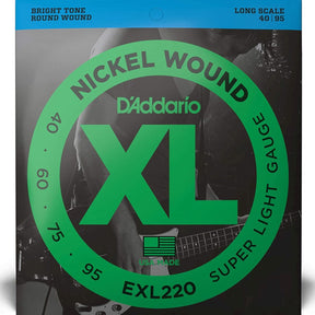 D'Addario EXL220 XL Bass Guitar Strings Super Light 40-95