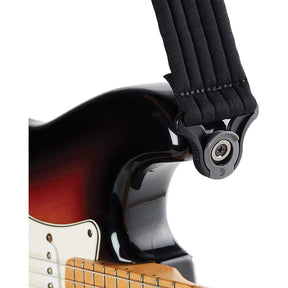 D'Addario 50BAL01 Auto lock Guitar Strap - Black Padded
