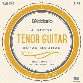 D'Addario EJ66 80/20 Tenor Guitar Strings 10-32