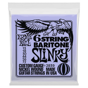 Ernie Ball Baritone Slinky 6 String Electric Guitar Strings