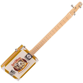 Lace Cigar Box Electric Guitar ~ 3 String ~ Pero Pup