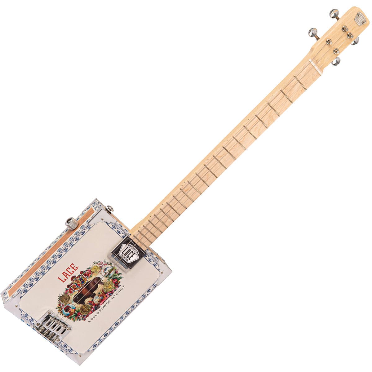 Lace Cigar Box Electric Guitar ~ 4 String ~ Buffalo Bill