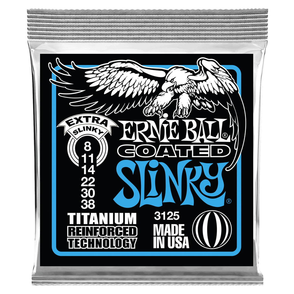 Ernie Ball Coated Extra Slinky Electric Guitar Strings - 8-38