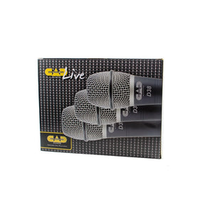 CAD Live D38 Supercardioid Dynamic Instrument Microphone ~ 3 Pack