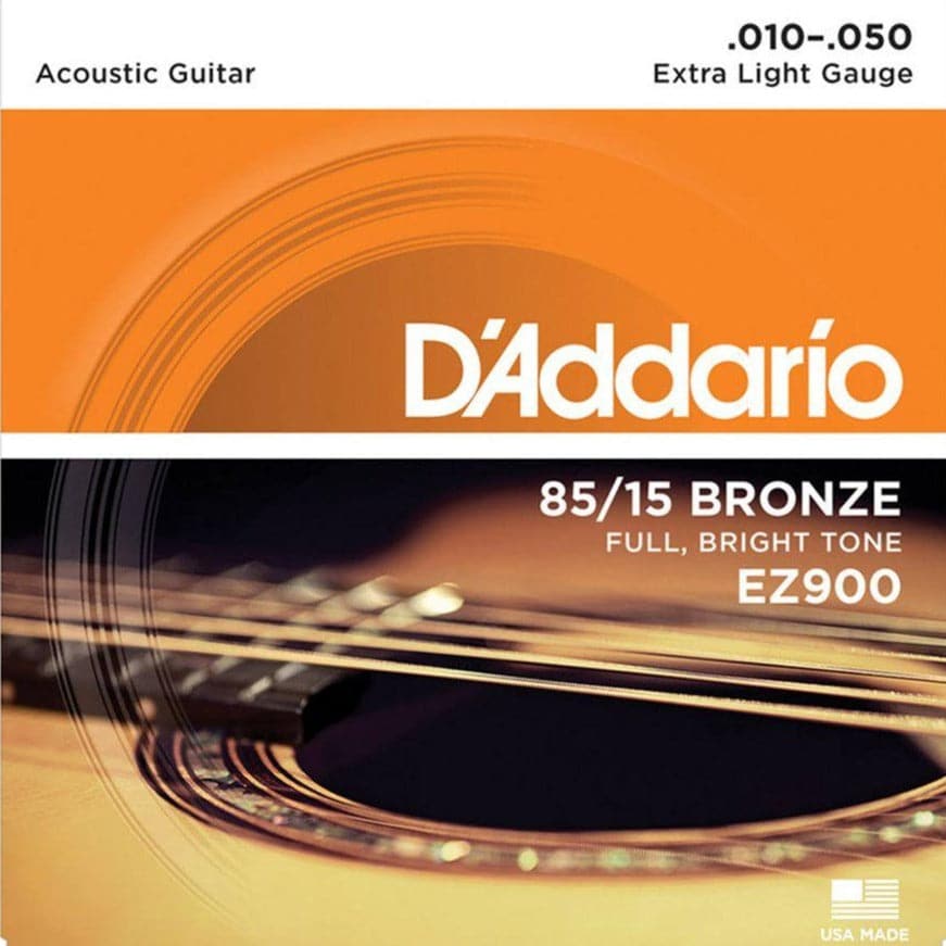 D'Addario EZ900 American Bronze Acoustic Guitar Strings - Extra Light - 10-50