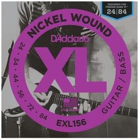 D'Addario EXL156 XL Electric Guitar Strings - For Fender Bass VI - 24-84